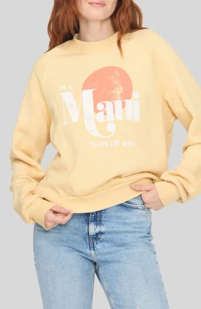 Project Social T Maui State Of Mind Graphic Sweatshirt In Yellow