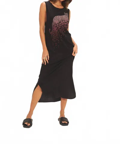 Project Social T Maxi Tank Dress In Leopard In Black