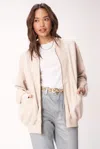 Project Social T Mckinley Zip Front Jacket In Neutral