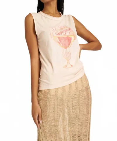 Project Social T Mezcal Tank Top In Finch Pink In Neutral