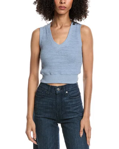 Project Social T Milan Sweater Rib Tank Vest In Blue