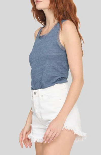 Project Social T Misty Mesh Trim Tank In Deep Indigo