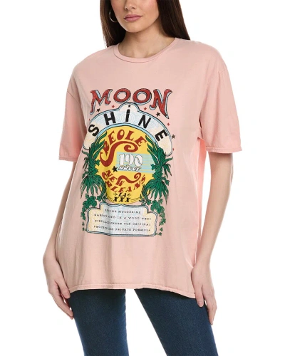Project Social T Moonshine Desert Washed Oversized T-shirt In Pink
