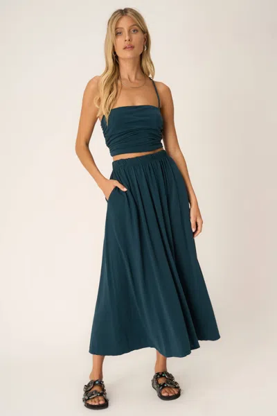 Project Social T Mykonos Ruched Side Cami In Blue