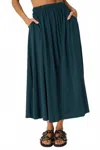 Project Social T Mykonos Volume Skirt In Oceanic Teal In Green