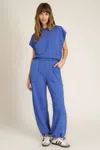 Project Social T Mystic Parachute Terry Jogger In Blue Moon In Blue