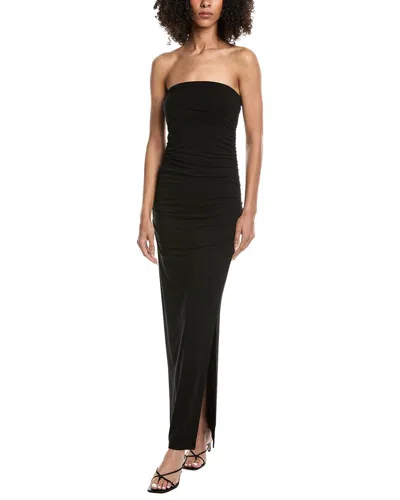 Project Social T Nala Strapless Side Ruched Maxi Dress In Black
