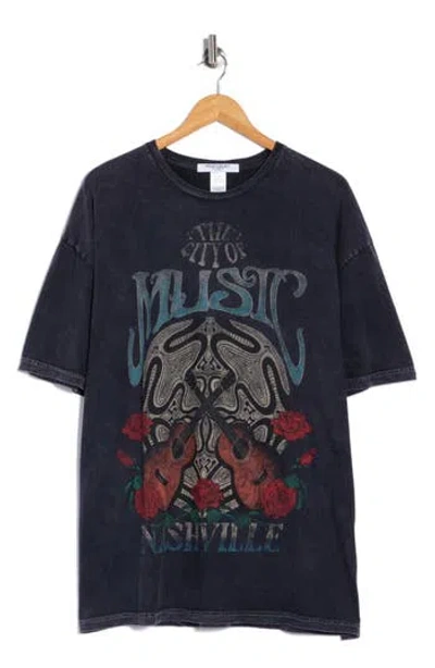 Project Social T Nashville Oversized Graphic T-shirt In Blue