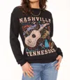 PROJECT SOCIAL T NASHVILLE SWEATSHIRT IN BLACK