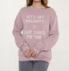 Project Social T Naughty Trip Sweatshirt In Elderberry In Pink