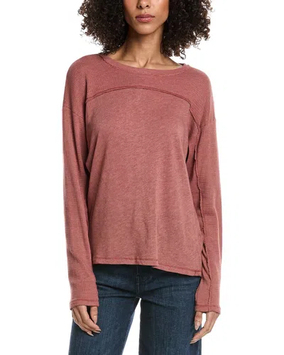Project Social T Nena Seamed Textured Top In Brown