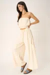 Project Social T Never Better Textured Wide Leg Pant In Neutral