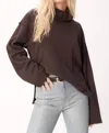 Project Social T Nicola Funnel Neck Sweatshirt In Black Brown In Multi