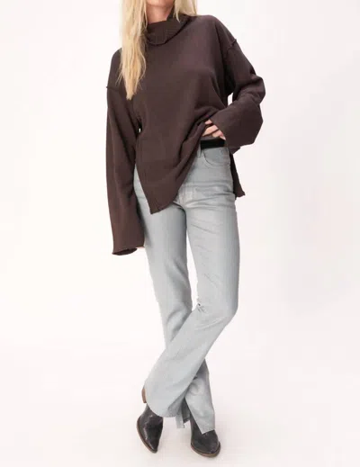 Project Social T Nicola Funnel Neck Sweatshirt In Brown