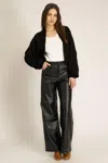 Project Social T Nieves Seamed Shrug In Black In Black