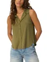 Project Social T No Games Collared Button Front Tank