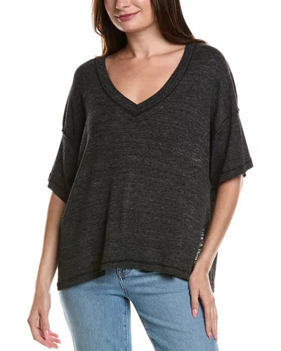 Project Social T Oh Girl Raw V-neck T-shirt In Black