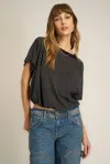 Project Social T Olivia Slub Bubble Tee In Black