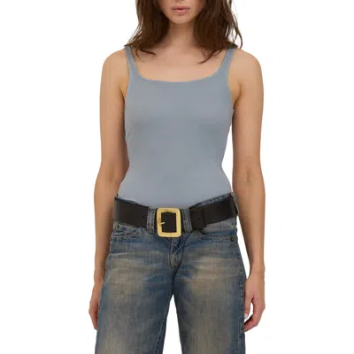 Project Social T Olsen Rib Scoop Neck Tank In Smokey Blue