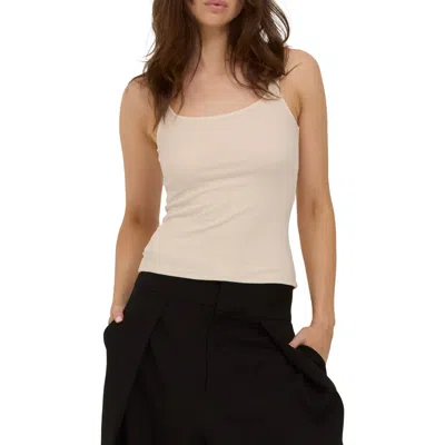 Project Social T Olsen Rib Scoop Neck Tank In Vintage White