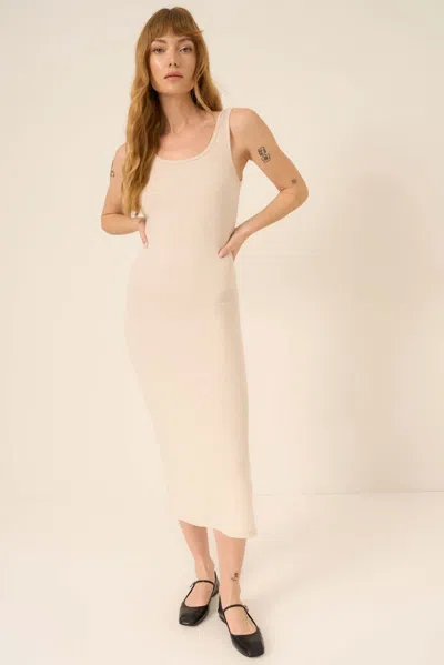 Project Social T On My Way Brushed Rib Dress In Neutral