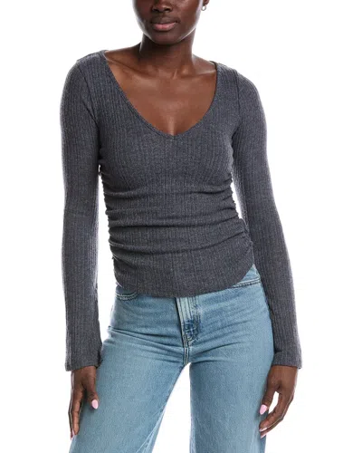 PROJECT SOCIAL T PROJECT SOCIAL T OPAL RUCHED SIDE BRUSHED RIB TOP