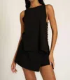 Project Social T Other Side Terry Tank Top In Black In Black