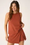 Project Social T Otherside Terry Tank In Rust In Brown
