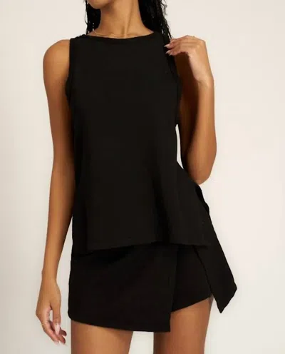 Project Social T Other Side Terry Tank Top In Black