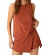 Project Social T Otherside Terry Tank In Rust In Brown