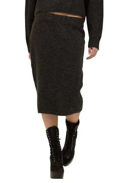 Project Social T Palisades Midi Sweater Skirt In Black