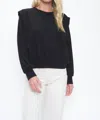 Project Social T Paolo Exaggerated Shoulder Sweatshirt In Black In Multi