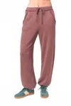 Project Social T Paris Jogger Pants In Rose Taupe In Burgundy
