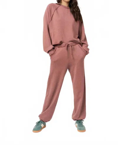 Project Social T Paris Raglan Sweatshirt Top In Rose Taupe In Pink