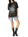 Project Social T Peace And Love Relax T Shirt In Vintage Black In Black