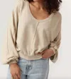 Project Social T Pebbles Seamed Sweatshirt In Ceramic In Gray