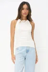 Project Social T Perry Rib Tank In White