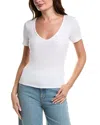 Project Social T Petal V-neck Rib T-shirt In White
