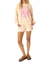 Project Social T Pickleball Sweatshirt In Chalk In Yellow