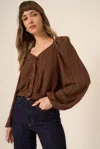 Project Social T Piece Of My Heart Textured Button Front Cardi In Multi