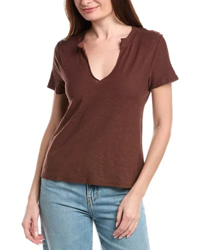 Project Social T Plata Notched T-shirt In Orange