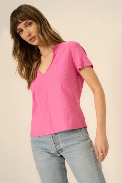 Project Social T Plata Notched Tee In Pink