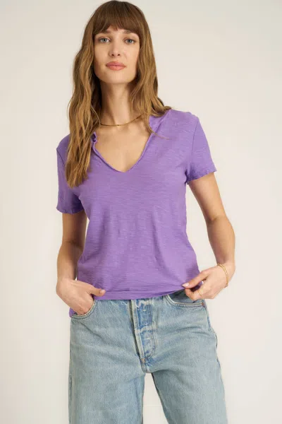 Project Social T Plata Notched Tee In Purple
