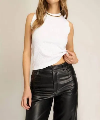 PROJECT SOCIAL T PLAYER FITTED RACERBACK RIB TANK IN WHITE