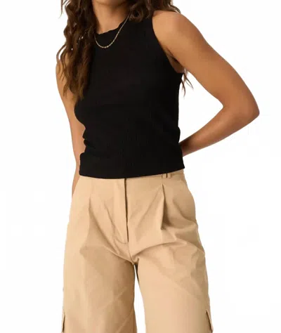 Project Social T Player Racerback Rib Tank Top In Black