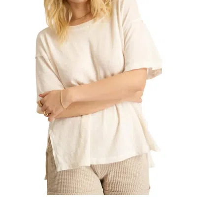 Project Social T Por Vida Textured Tee In Mother Of Pearl In Neutral