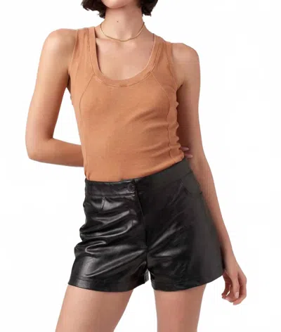 Project Social T Porta Seamed Burnout Rib Tank Top In Burnout Antique Copper In Orange