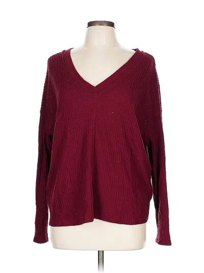 Pre-owned Project Social T Pullover Sweater In Burgundy