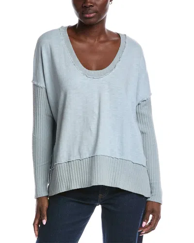 PROJECT SOCIAL T PROJECT SOCIAL T QUINN MIXED FABRIC OVERSIZED PULLOVER