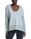 Project Social T Quinn Mixed Fabric Oversized Pullover In Gray